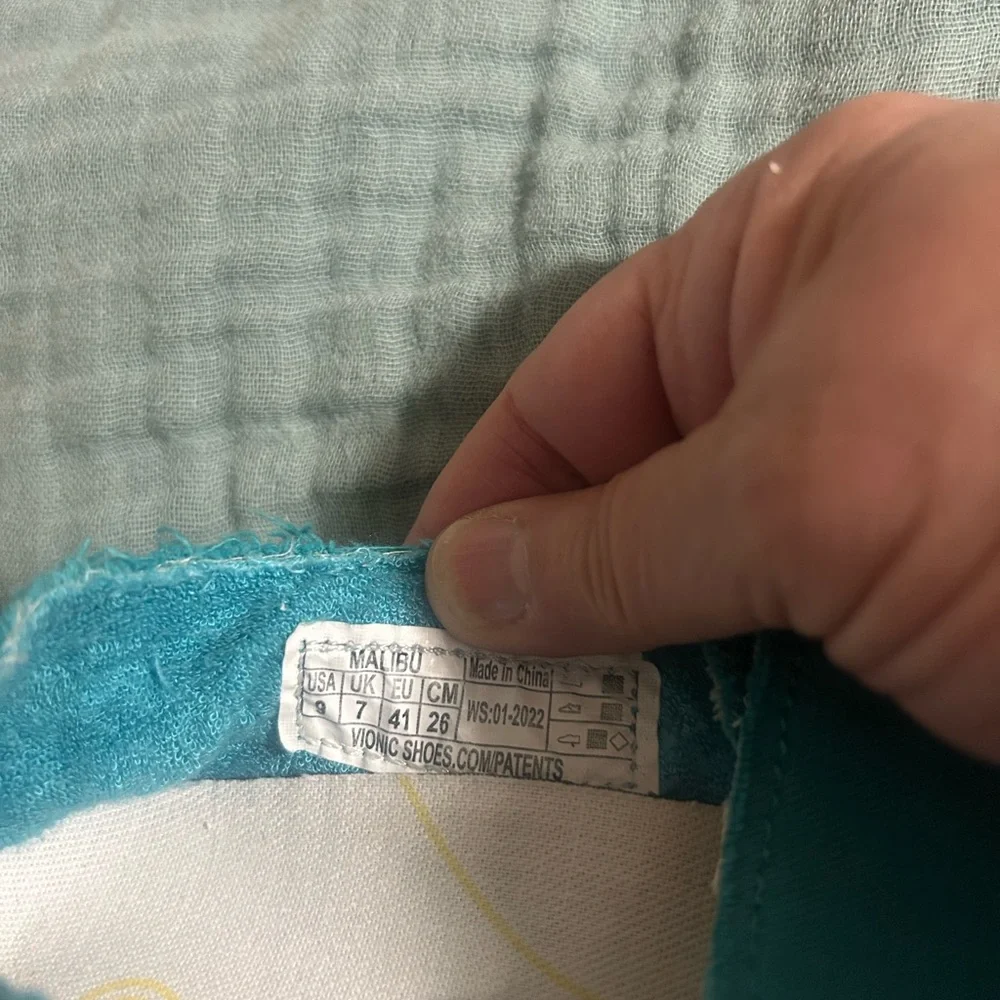 Vionic Turquoise Blue Beach  Slip-On Canvas Shoes - Picture 2 of 10